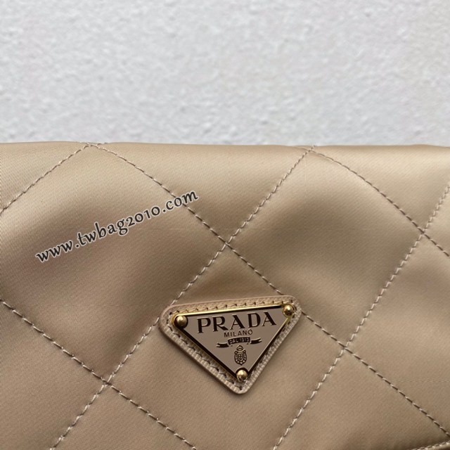 Prada專櫃新款中古翻蓋款肩背包 1BD622 普拉達Vintage中古鏈條菱格流浪包 csp1371